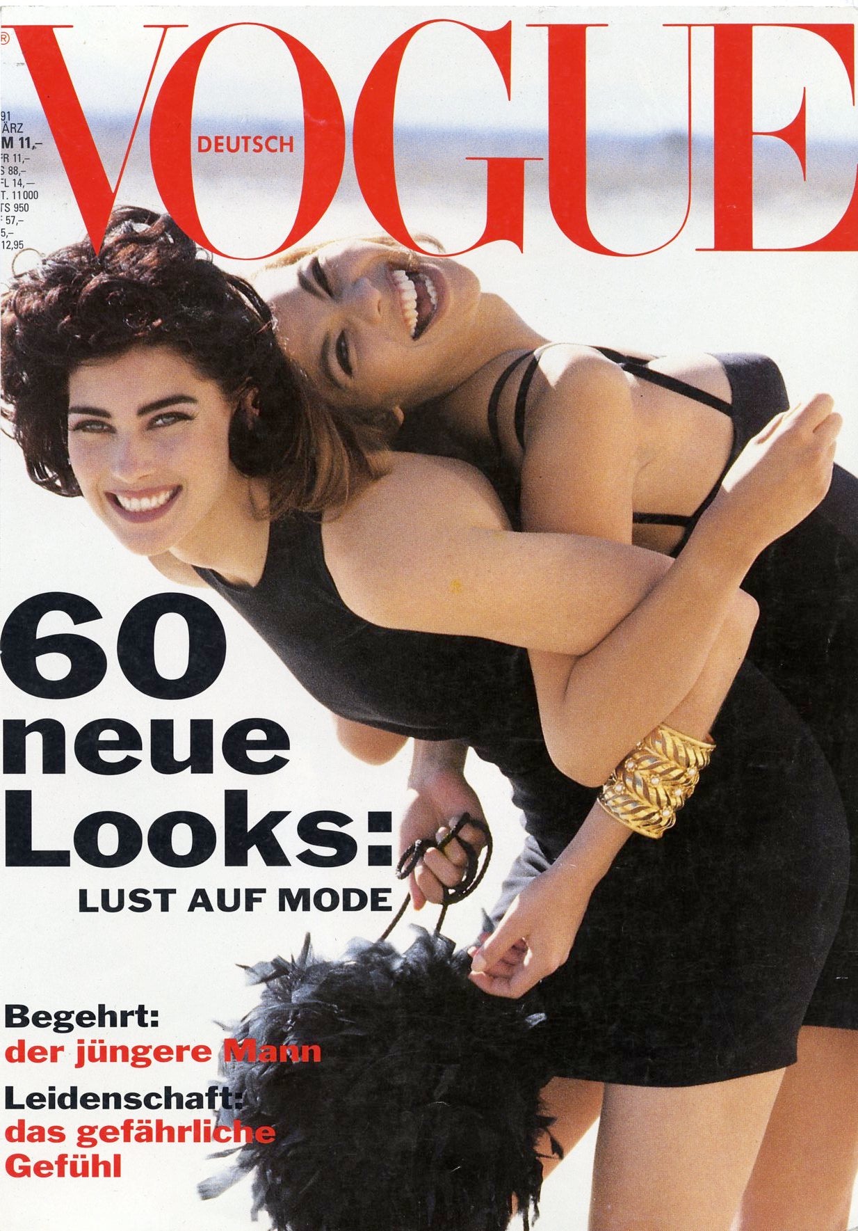 The feather bag - Vogue Germany March 1991